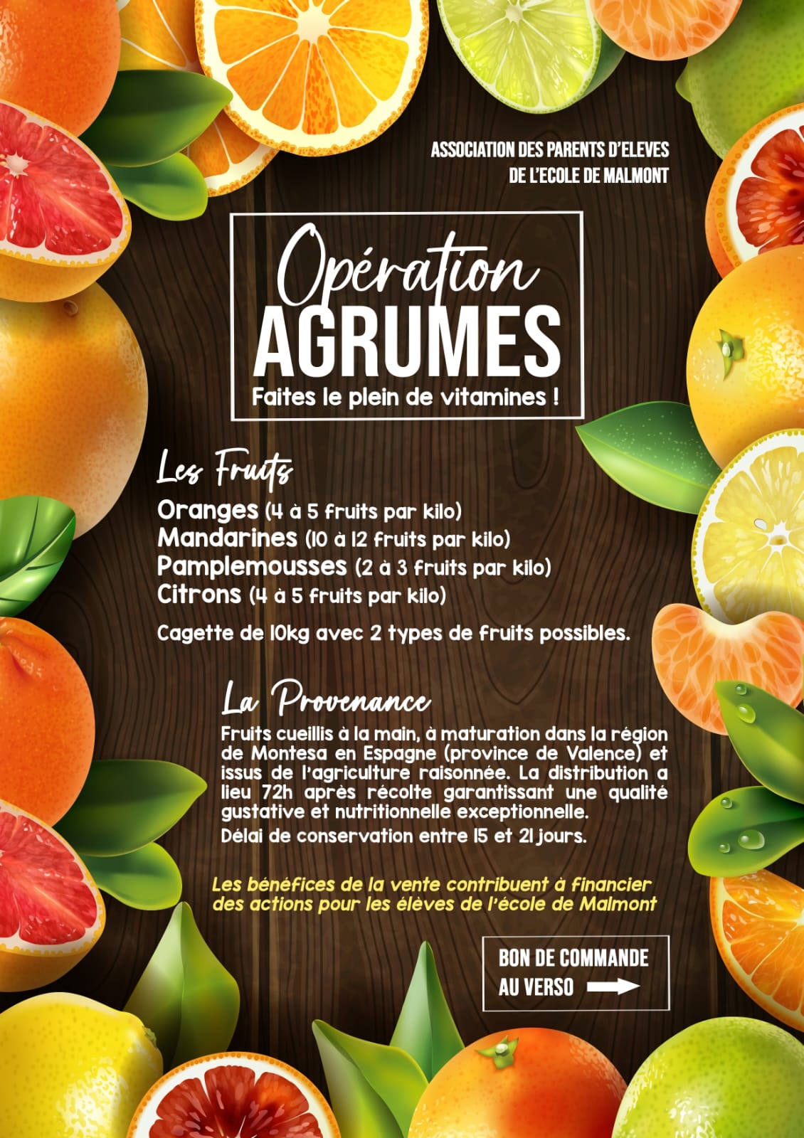 Affiche pour l'opération Agrumes en novembre 2024