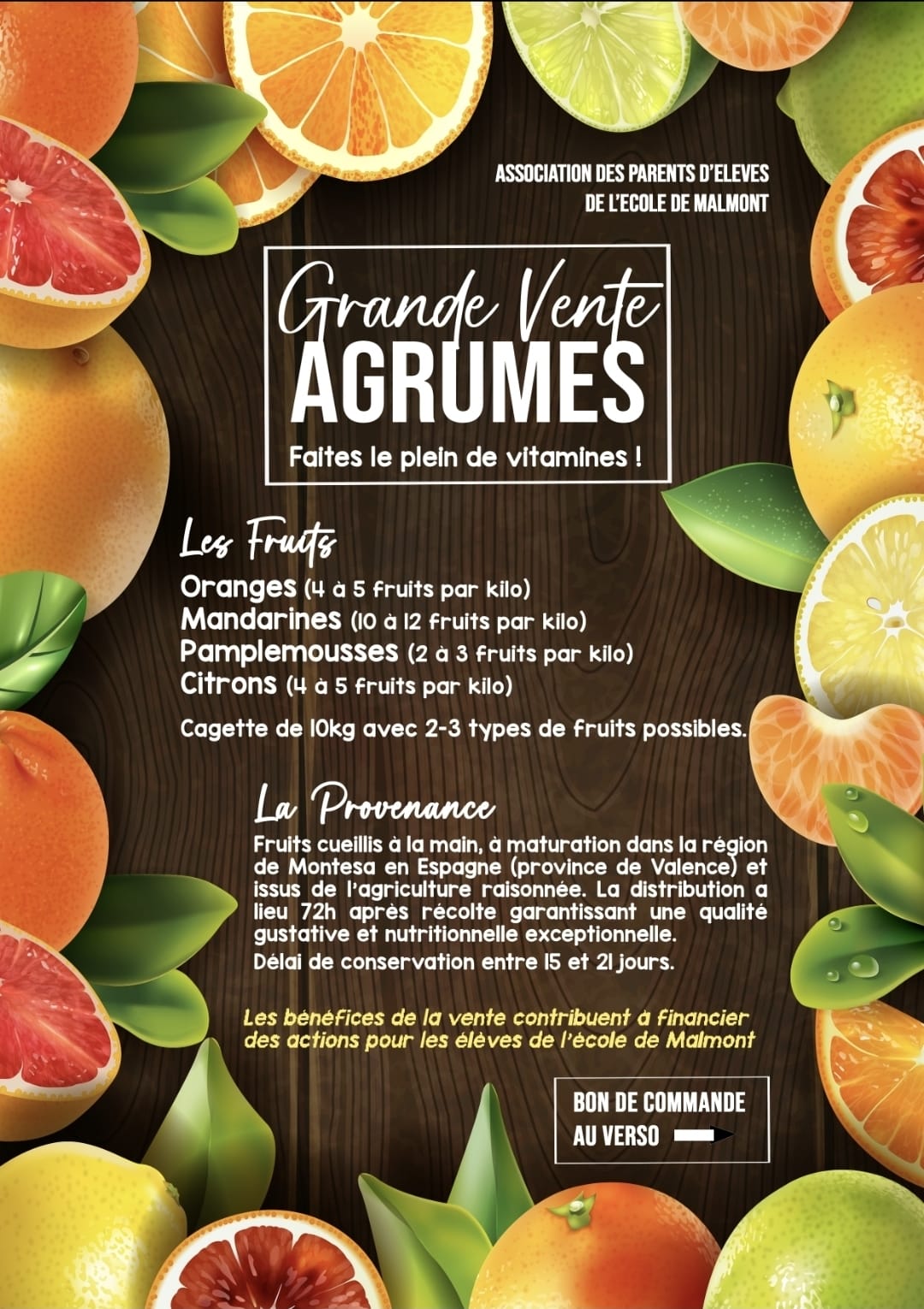 Affiche pour l'opération Agrumes en novembre 2025