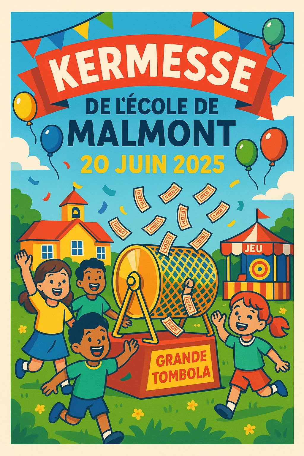 Affiche annonçant la Kermesse