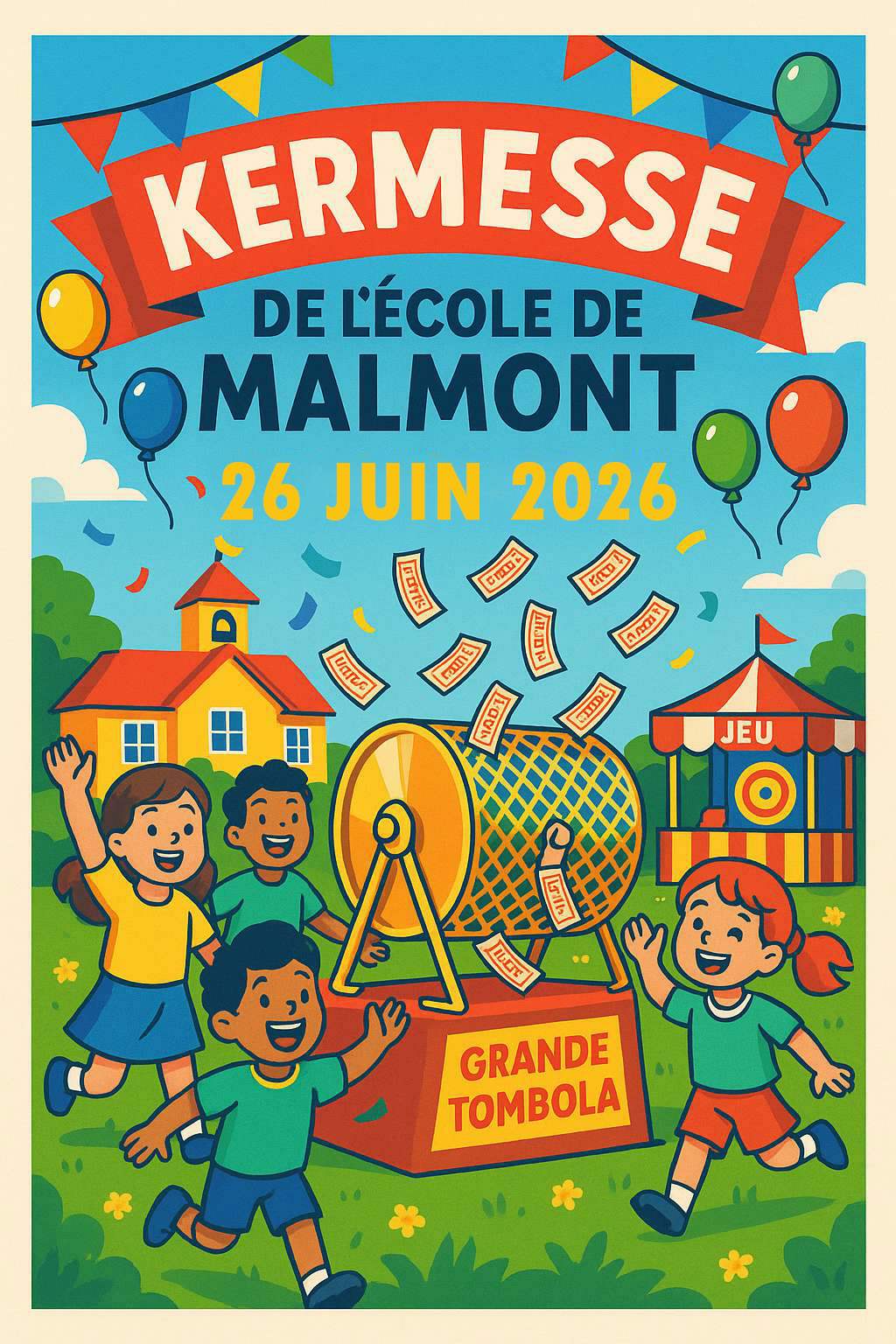 Affiche annonçant la Kermesse